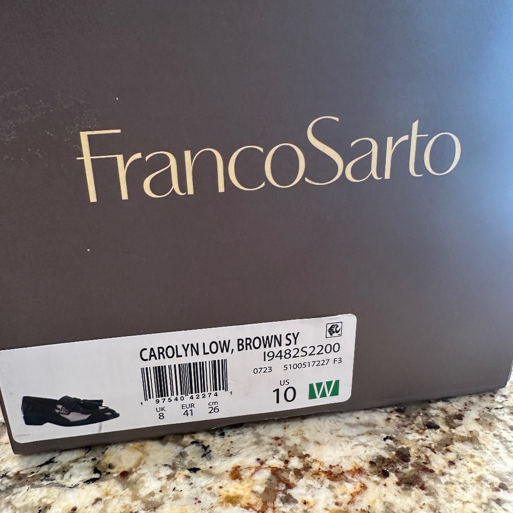 Franco Sarto Carolyn Low, Brown, size 10W